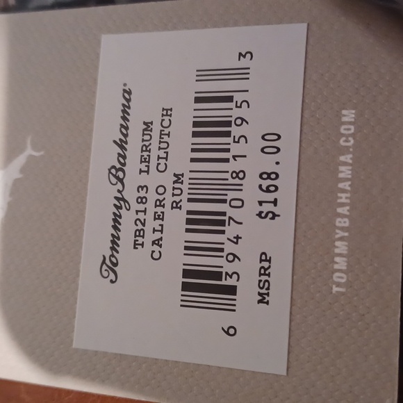 Tommy Bahama Lerum Clutch Crossbody Leather Handbag Cognac NWT - Picture 2 of 11